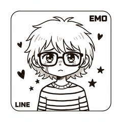 一周回ってエモい　ガラケーポエムスタンプ