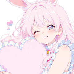 ふわふわピンクうさぎ♡