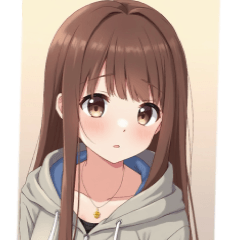 ふんわりパーカーちゃんBIGスタンプ