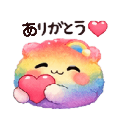 レインボーちゃんと毎日スタンプです！