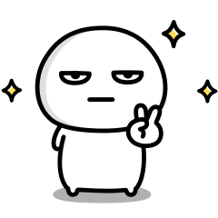 ずっと使える目つきが悪いスタンプです。