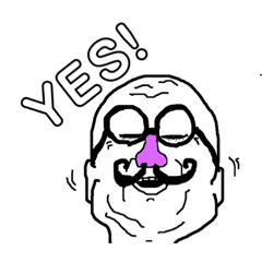 キャラ立ちした大人の漢スタンプ