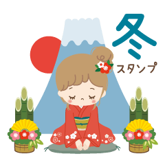 大人かわいい♡冬に使えるスタンプ
