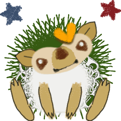 動く！おしゃれなハリネズミ