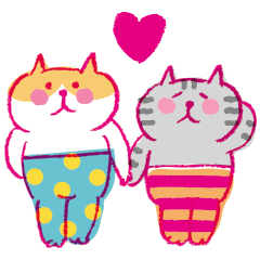 ごろごろにゃんすけのラブスタンプ