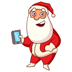 かわいいサンタクロースステッカーセット