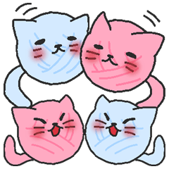 毛糸にゃんこ玉