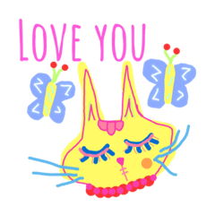 おしゃれ猫の一言だけスタンプ