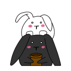 うさぎと植木鉢