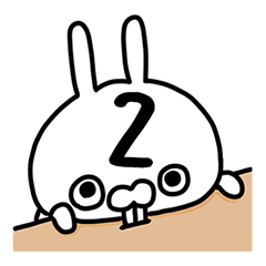 出っ歯なうさぎのスタンプ２