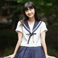 清水美早 高校制服コスプレスタンプ