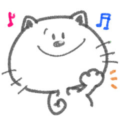 ほんわか白ネコ