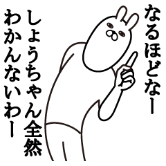 しょうちゃんが使う面白名前スタンプ