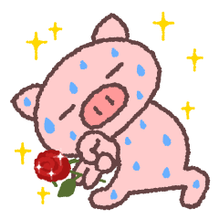 ぶたたは汗だく