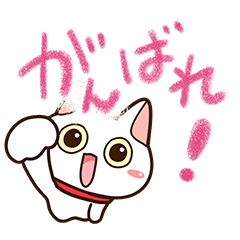 かわいいシロねこ【色鉛筆】