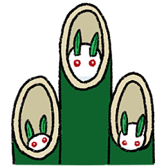 【再販】あけおめ雪うさぎスタンプ