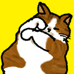 猫ちゃんの落書きスタンプ
