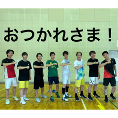 同期バドミントンスタンプ