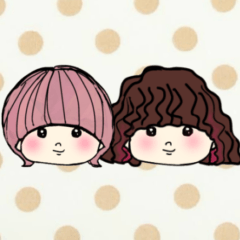 ピンクマッシュ＆ウェービーボブ