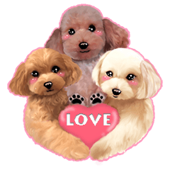 <Kawaii>Dog's Sticker winter ver.1