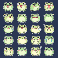 カエルの”ポヨン”スタンプ