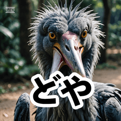 ハシビロコウモドキのゆるっとスタンプ