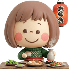 年末年始から使える冬のスタンプ♡ぶちゃこ