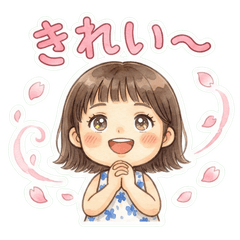 ももっちの春らんまんスタンプ