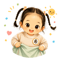 Energetic Zara! Big Morning Sticker Set