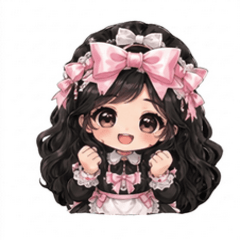 Cute pink maid headpiece