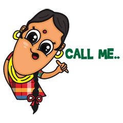 おかしい女性のステッカー