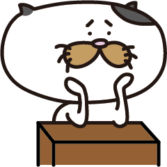 謙虚猫　黒ブチ