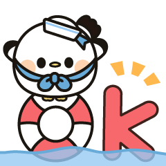 ころまるカモメくんの夏スタンプ