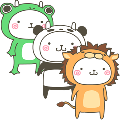 ウサギさん、きぐるみを着こなす。