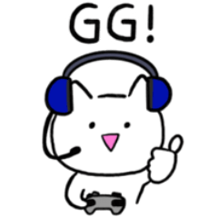 ゲームをするネコ