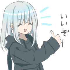 パーカーの女の子(銀髪)6