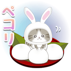 飛び出す♡ちびニャンずの秋スタンプ