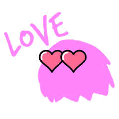 もじゃもじゃのやつ　スタンプ