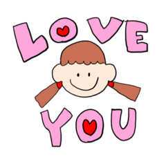 かわいいスタンプ．