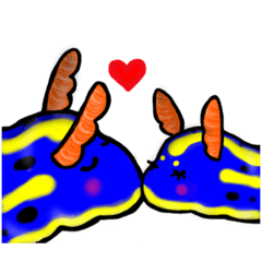好きな人へ♡ウミウシと海の仲間スタンプ