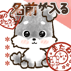 愛犬家ワンコdeはんこ♡シュナウザー