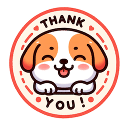 ゆるふわ犬のスタンプ（AI）