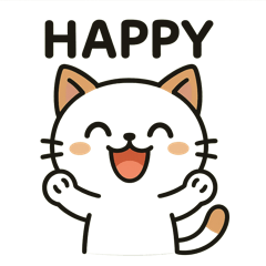 しろねこ感情スタンプ