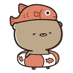 夏をのんびり過ごす くまのぽんこつ