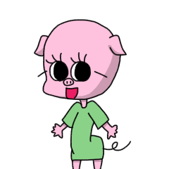 表情が豊かなブタさん