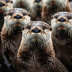 BIG! カワウソの大群