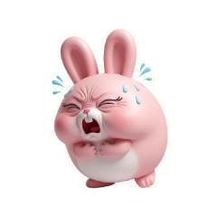 ピンクうさぎブチギレ寸前