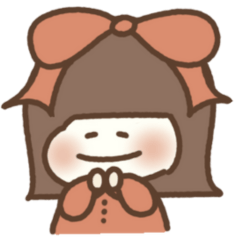 赤推しほわもち女の子（文字なし）