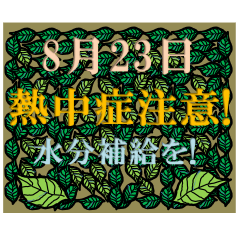 熱中症注意!<8月-日別>葉っぱ
