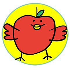 りんごとりスタンプ